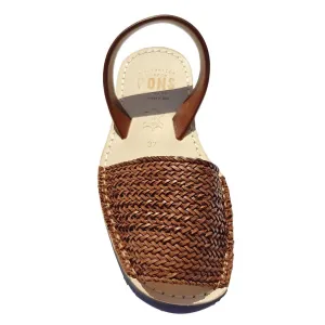 Braided Leather Avarca Pons - Tan