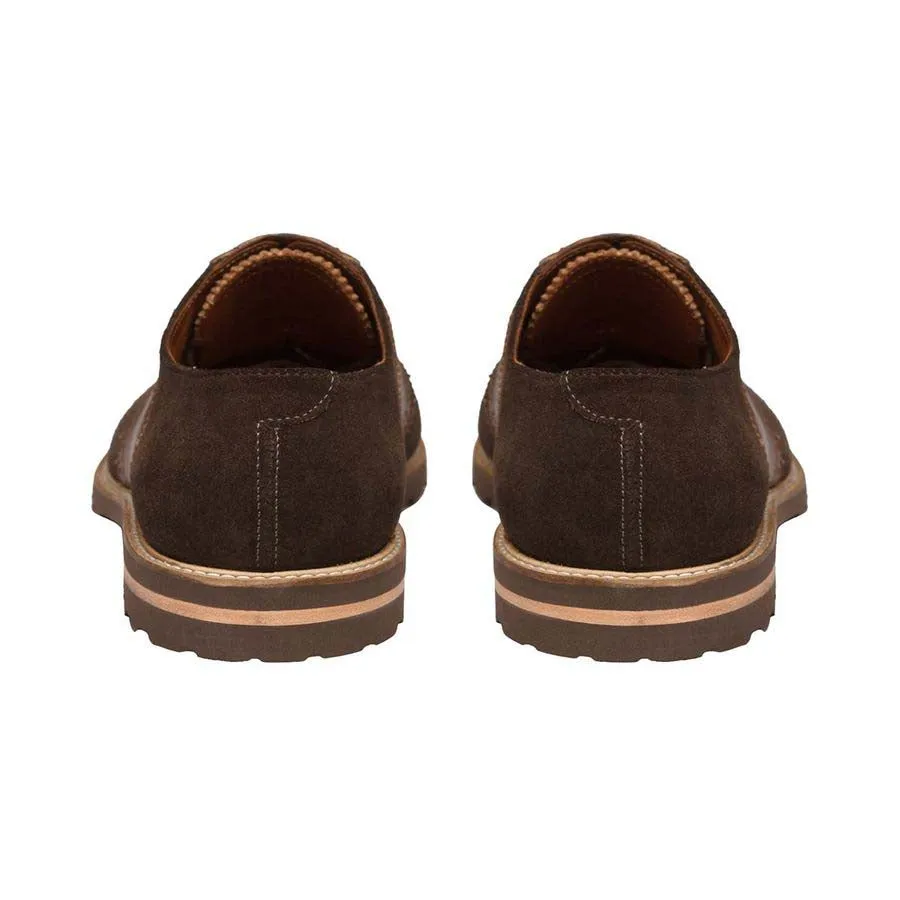 Brown Suede Lightweight Combination Saddle Oxfords