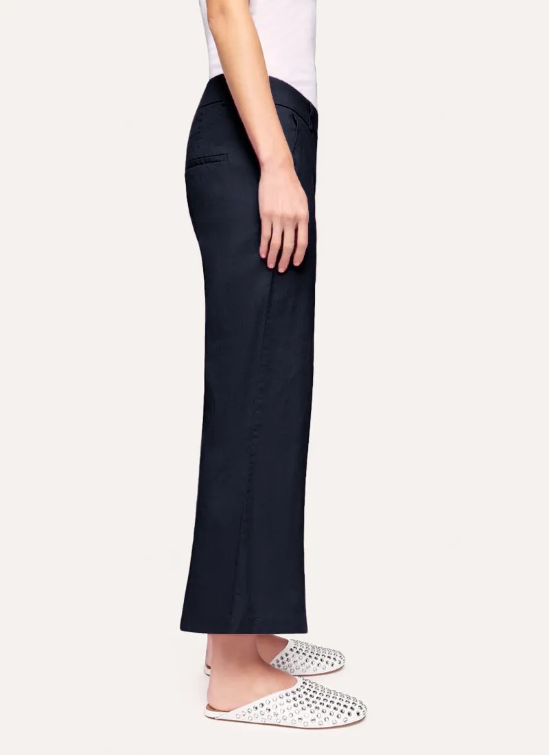 California Crop Linen Trouser