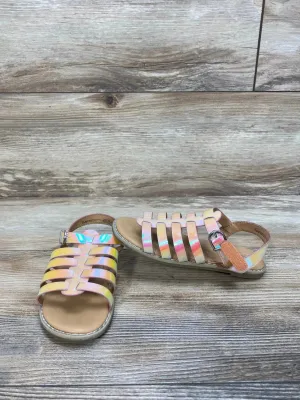 Cat & Jack Iridescent Shanel Fisherman Sandals sz 10c