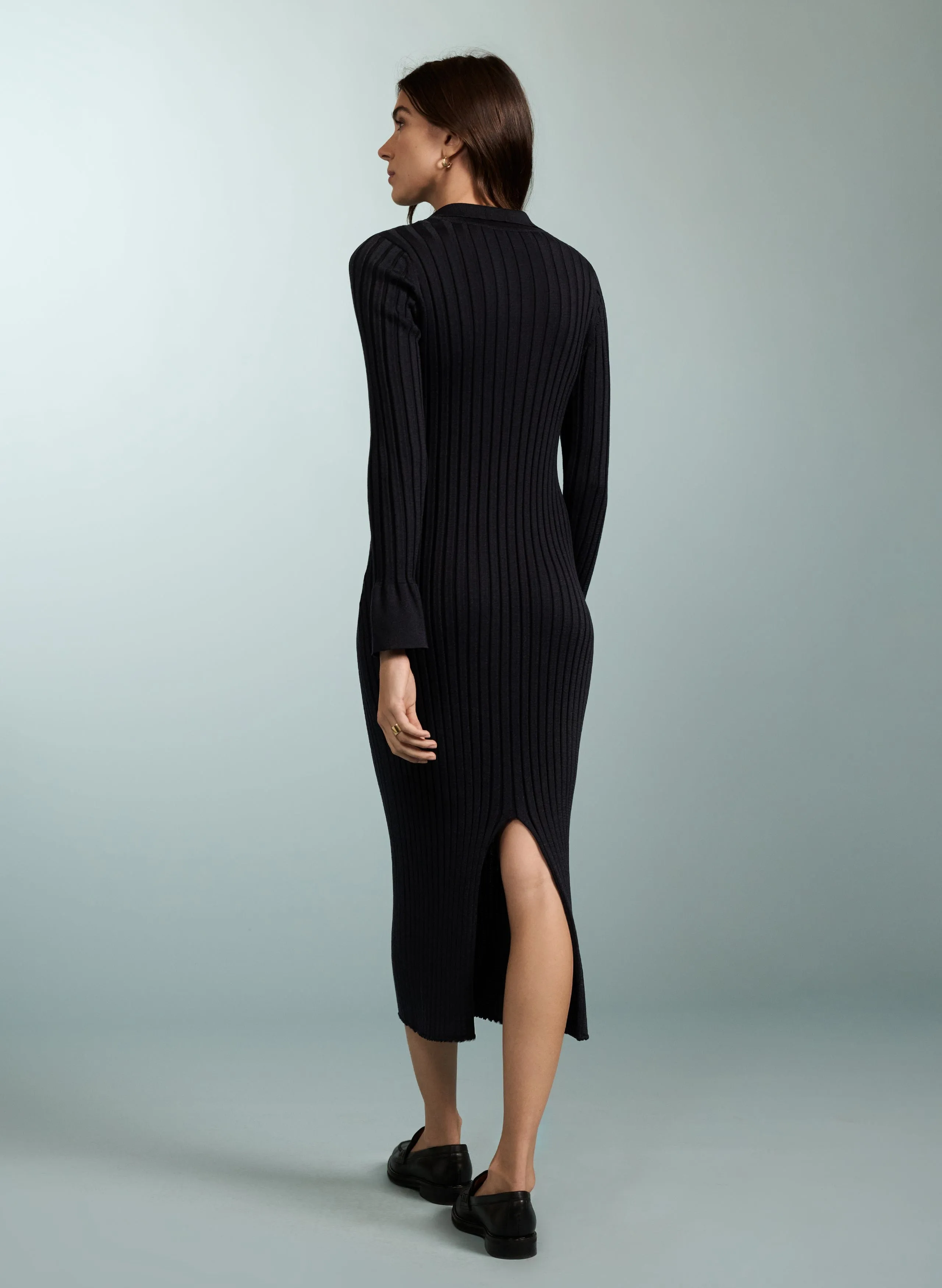 Cece Recycled Polyester & TENCEL™ Dress | Navy