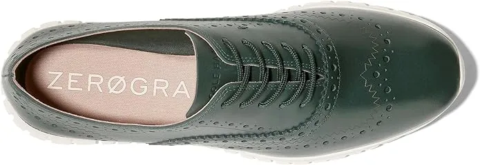 Cole Haan Zerogrand Wing Ox Closed Hole II Scarab/Ivory Lace Up Low Top Sneakers