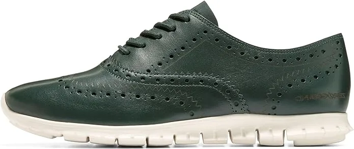 Cole Haan Zerogrand Wing Ox Closed Hole II Scarab/Ivory Lace Up Low Top Sneakers