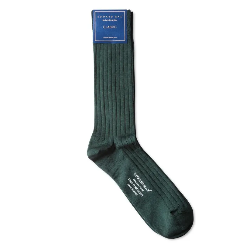 Dark Green Stripe Socks