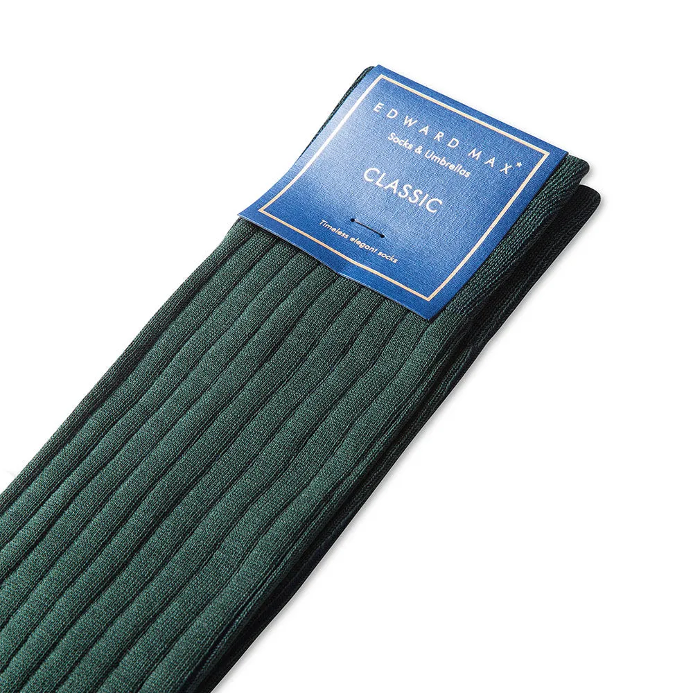 Dark Green Stripe Socks