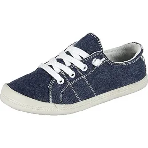 Forever Link Comfort-01 Navy Blue Fashion Classic Slip-On Fashion Sneakers