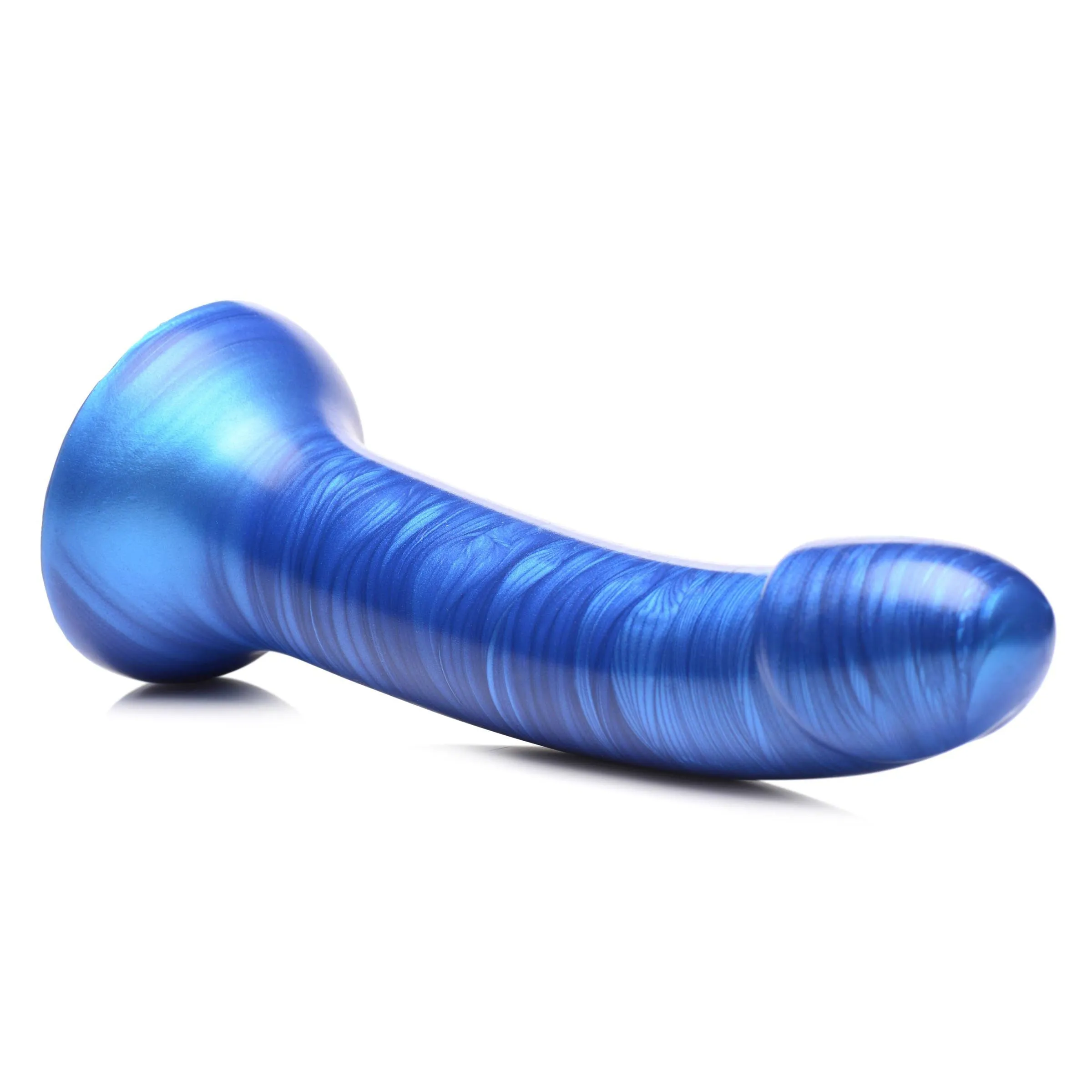 G-Tastic 7 Inch Metallic Silicone Dildo - Blue