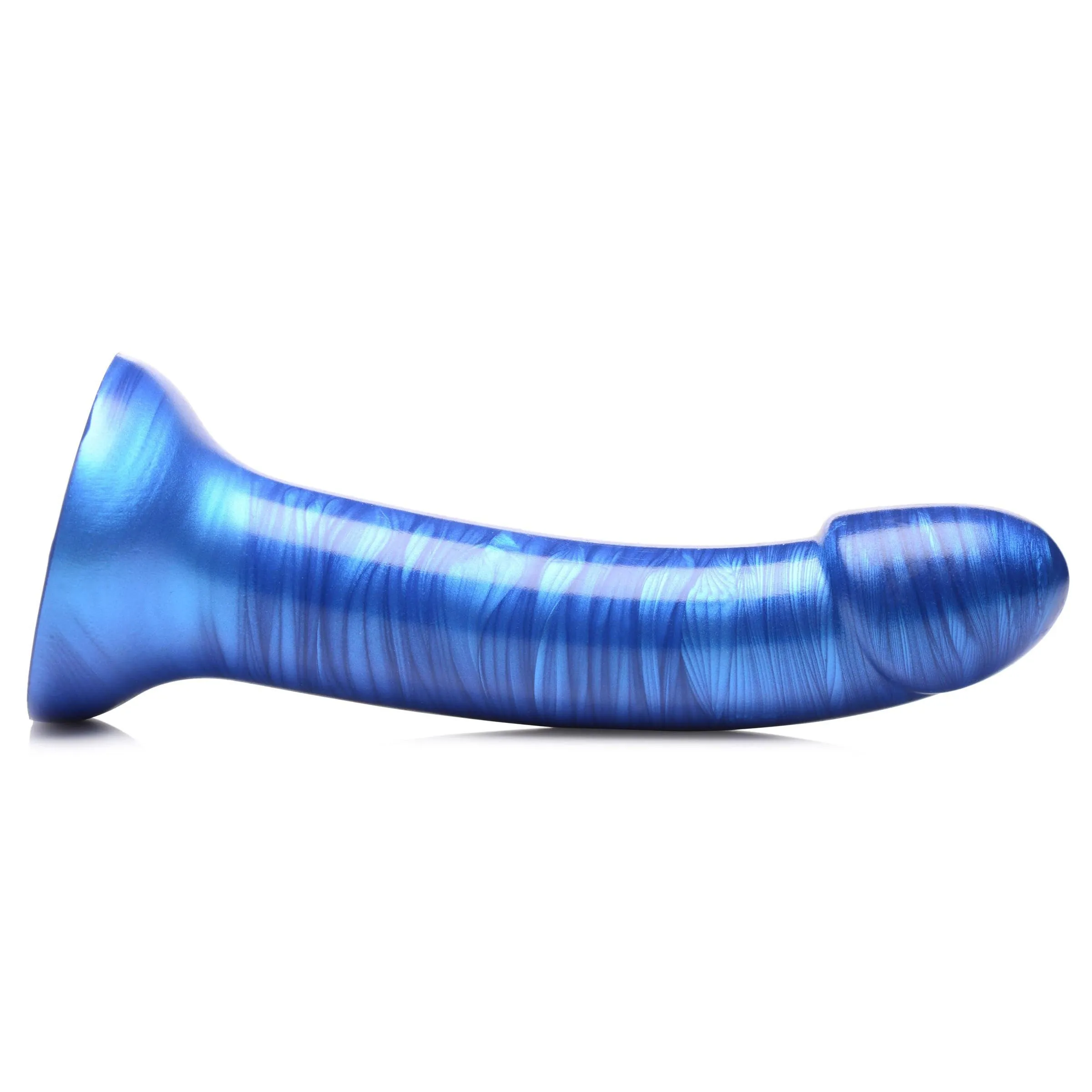 G-Tastic 7 Inch Metallic Silicone Dildo - Blue