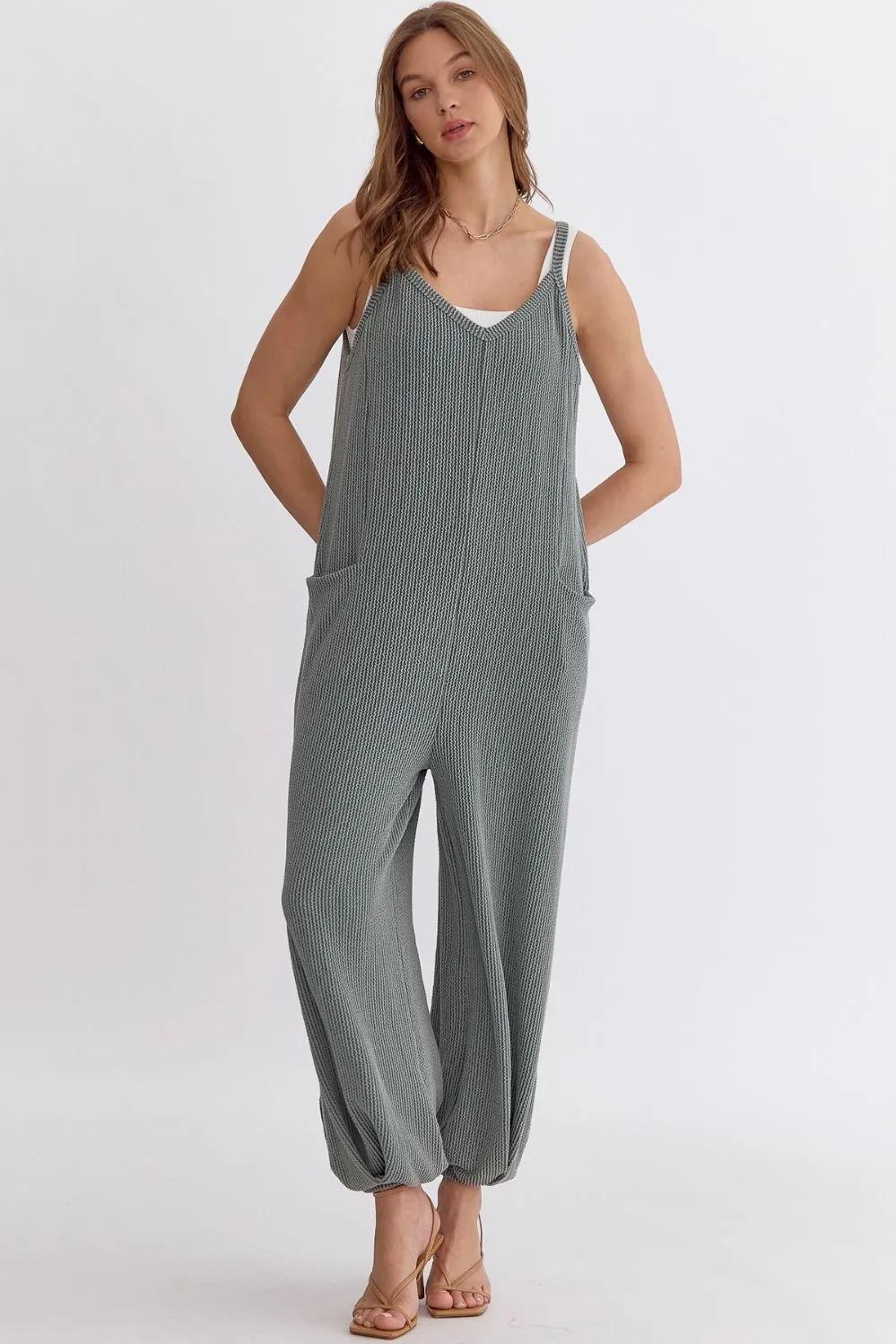 Here to Style Ribbed Jumpsuit