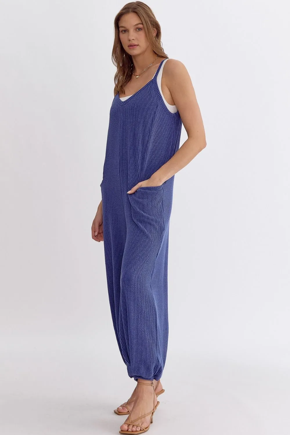 Here to Style Ribbed Jumpsuit