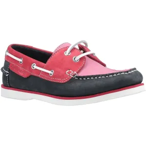 Hush Puppies Hattie Laces Ladies Shoes in Pink/Navy