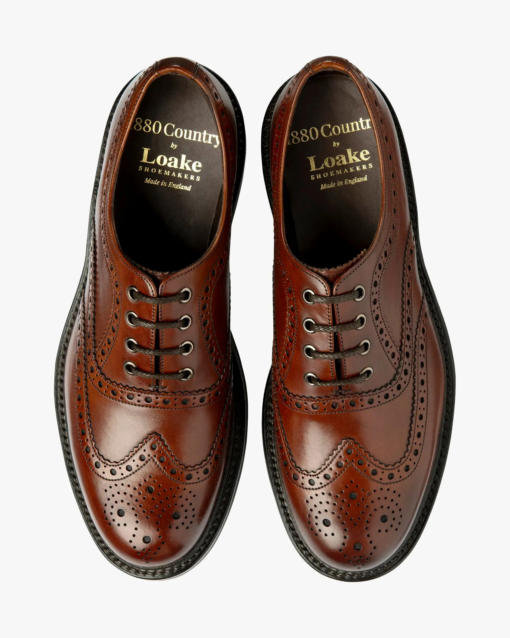 Loake 1880 Country Edward Brogue Oxford - Mahogany