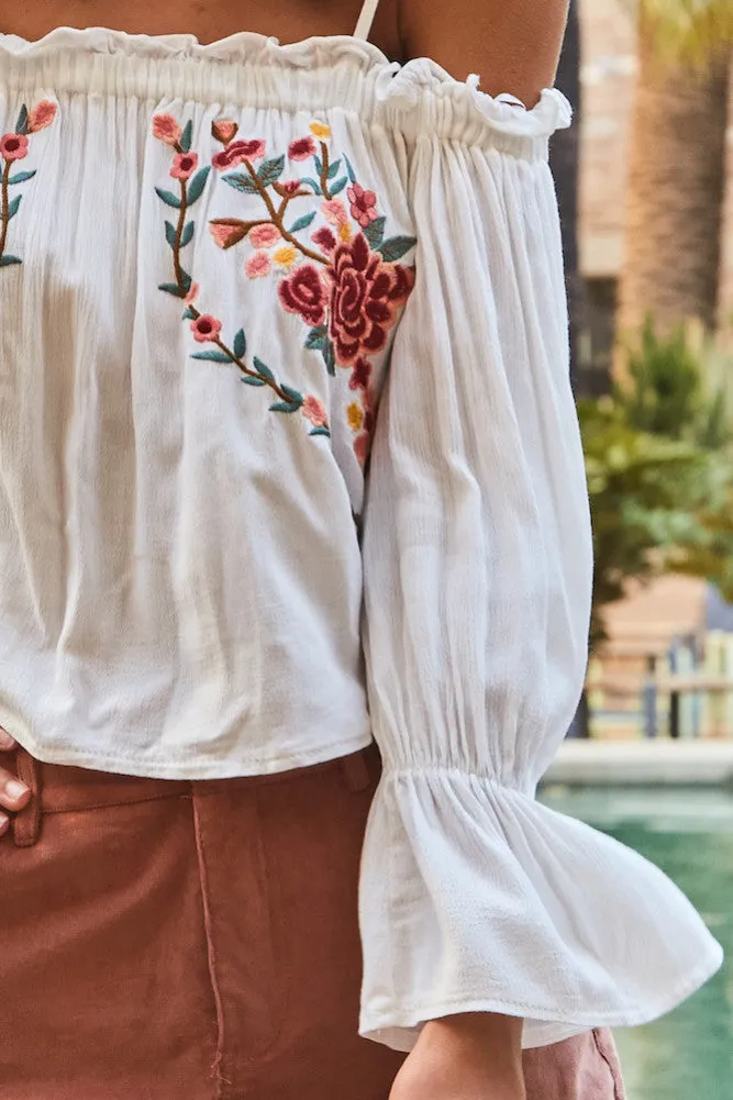 Maja Crop Top White