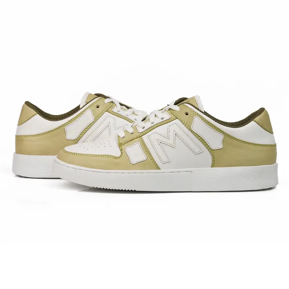 McCoy's Hunter Leather Skel Lows Men's Sneakers Sea Green and White