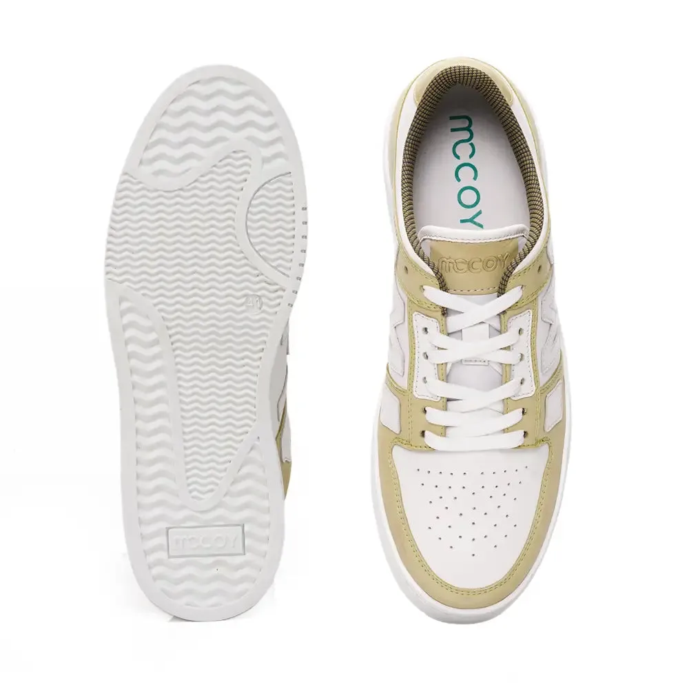 McCoy's Hunter Leather Skel Lows Men's Sneakers Sea Green and White