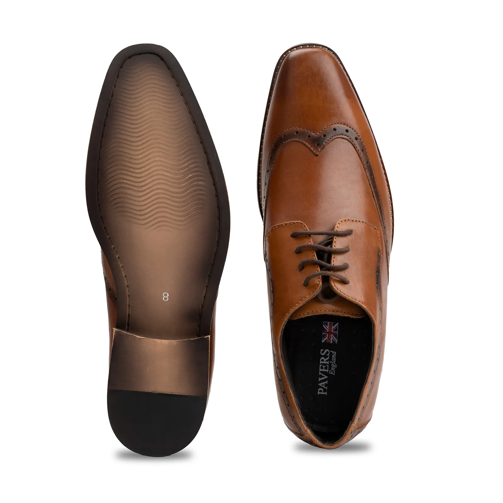 Men's derby brogue lace up shoes