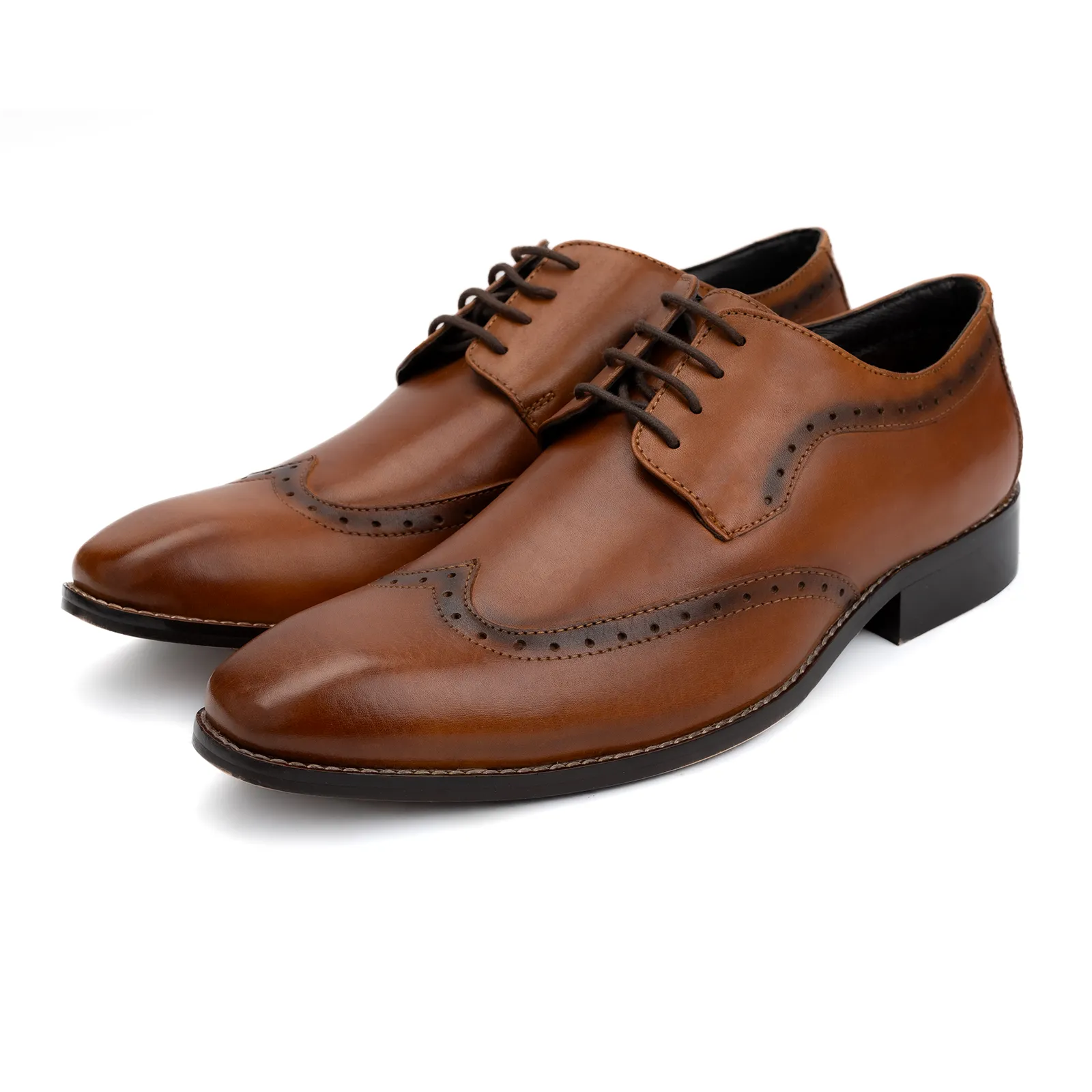 Men's derby brogue lace up shoes