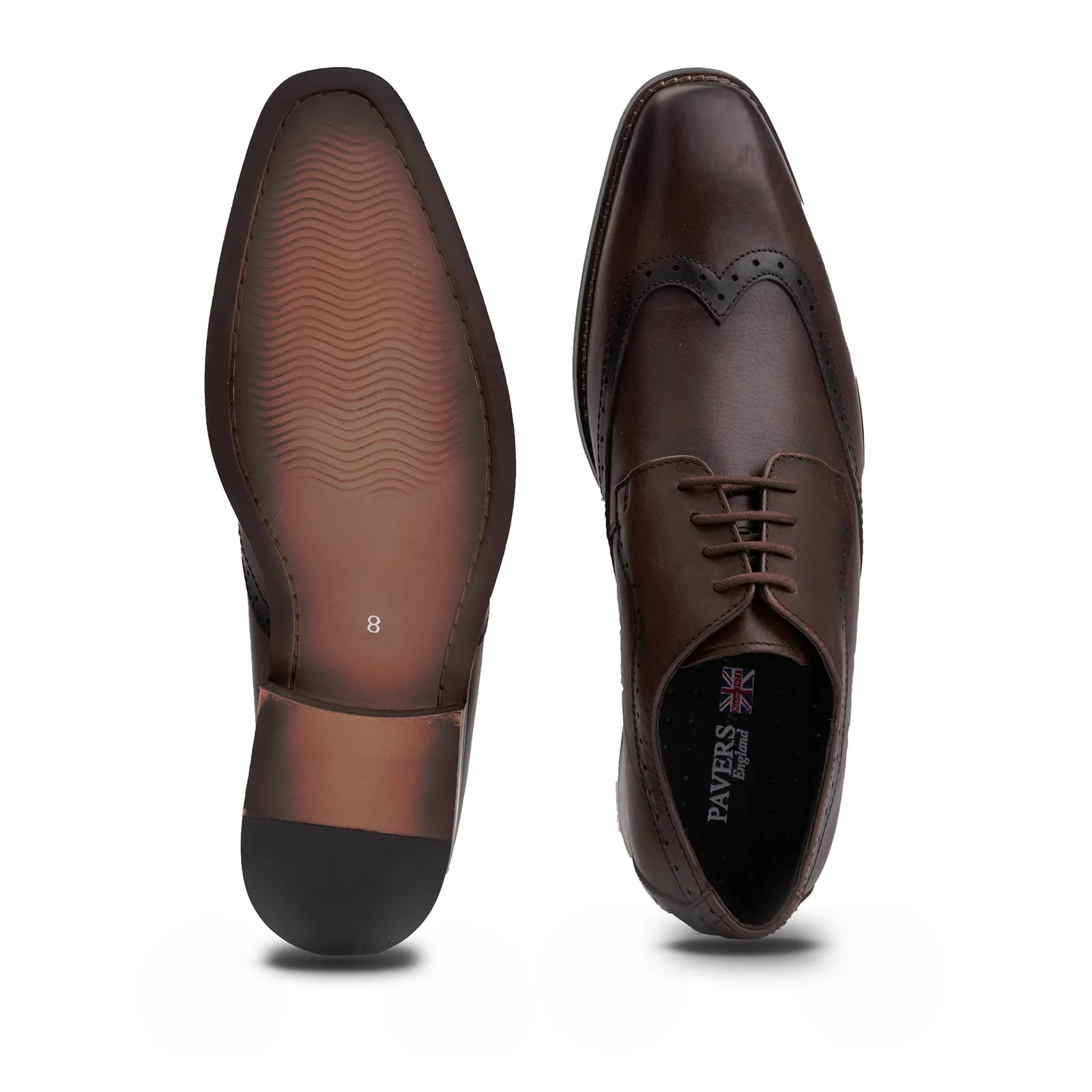 Men's derby brogue lace up shoes
