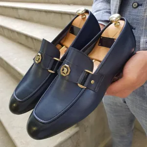 Mens Dress Shoes Slip-On Shoes Genuine Leather Loafers Shoes for Men - 0018