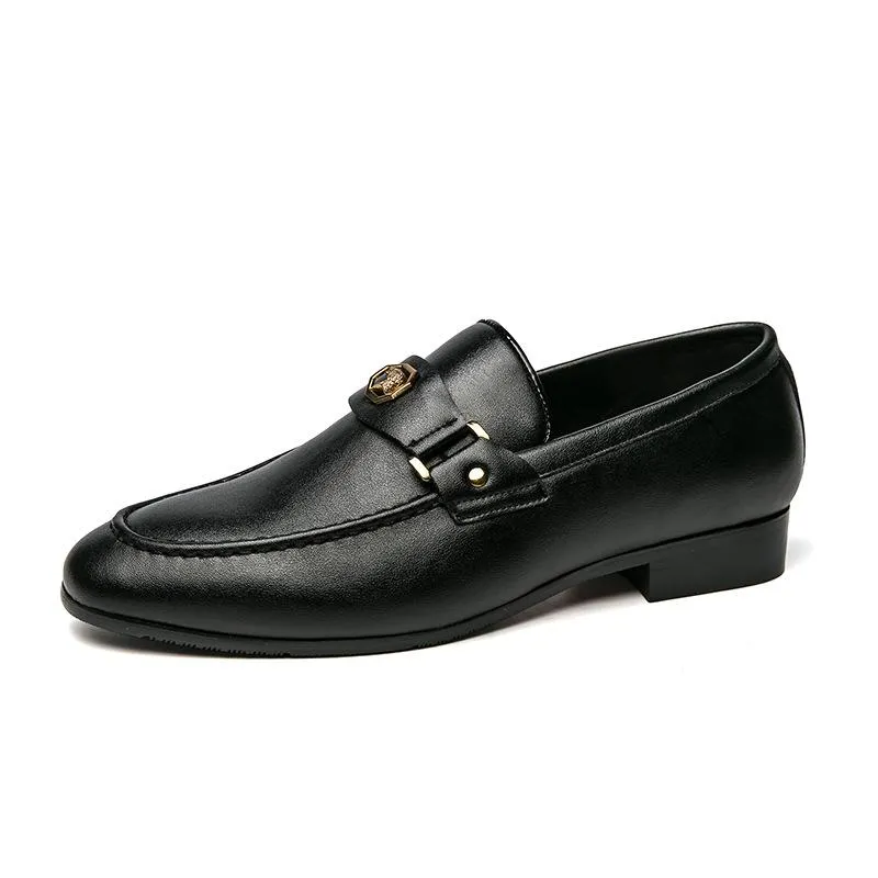 Mens Dress Shoes Slip-On Shoes Genuine Leather Loafers Shoes for Men - 0018