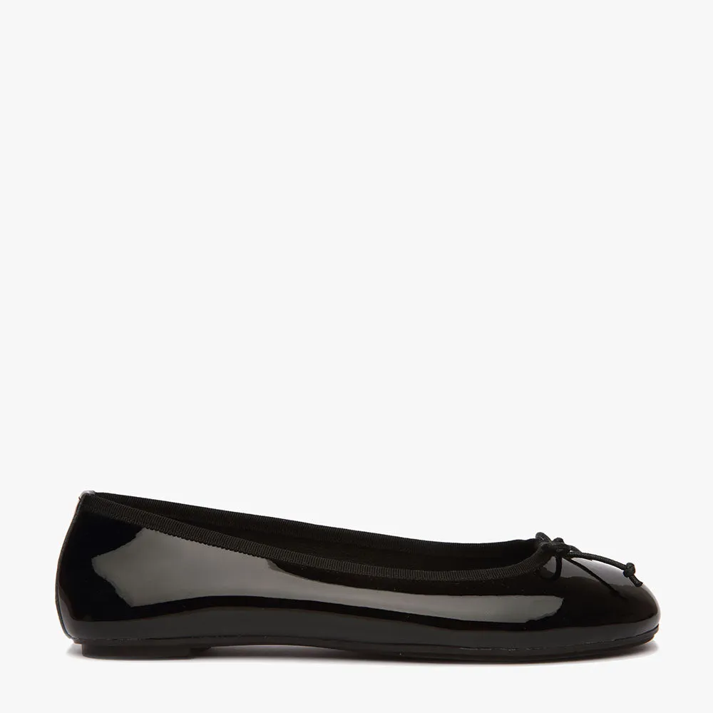 Natalie Black Patent Leather Ballet Flat