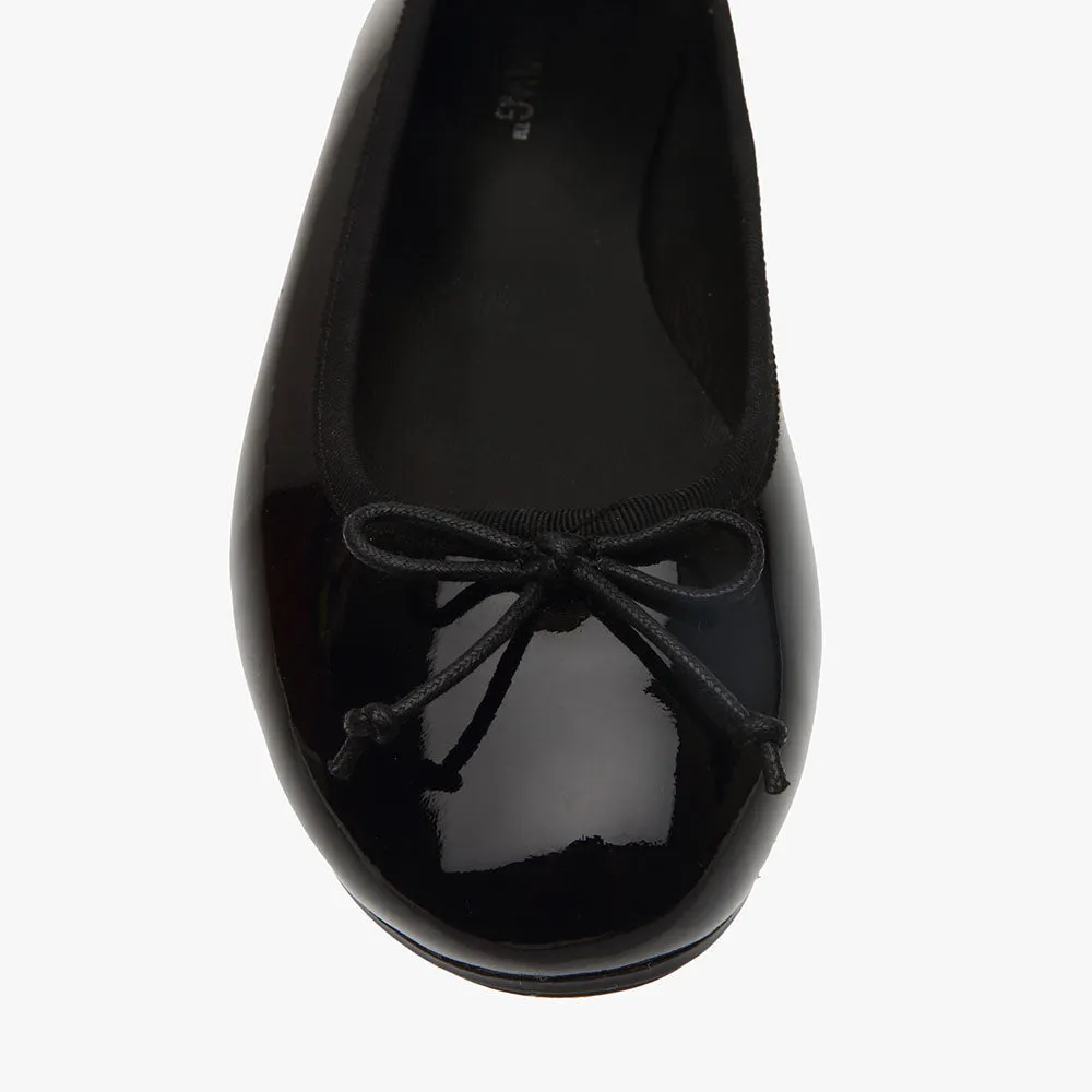 Natalie Black Patent Leather Ballet Flat
