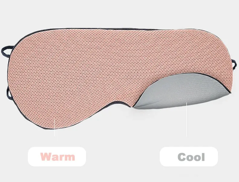 New Cool & Warm Dual-use Blackout Eye Mask Travel Portable Soft Silk Blindfold Relieve Fatigue Lightweight Sleep Eyeshade