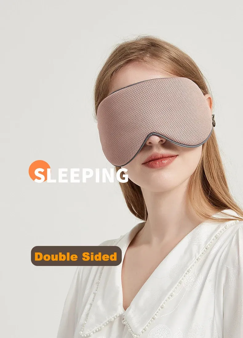 New Cool & Warm Dual-use Blackout Eye Mask Travel Portable Soft Silk Blindfold Relieve Fatigue Lightweight Sleep Eyeshade