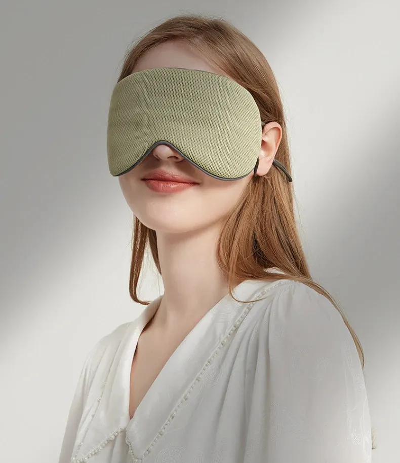 New Cool & Warm Dual-use Blackout Eye Mask Travel Portable Soft Silk Blindfold Relieve Fatigue Lightweight Sleep Eyeshade