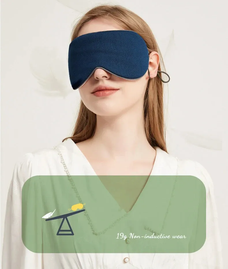 New Cool & Warm Dual-use Blackout Eye Mask Travel Portable Soft Silk Blindfold Relieve Fatigue Lightweight Sleep Eyeshade