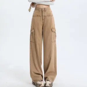 Pink High Waist Baggy Jeans | Straight-Leg Denim Pants for Women | Y2K Vintage Style