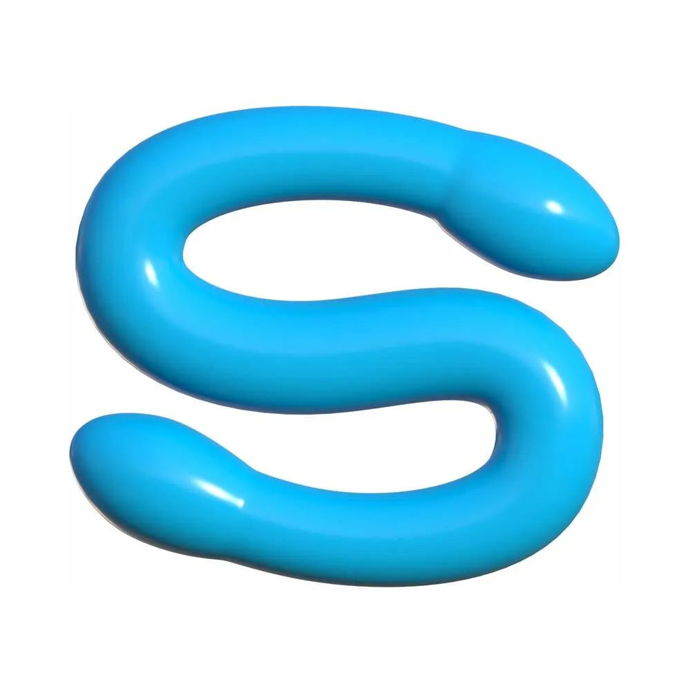 Pipedream Classix Double Whammy 17.25 in. Flexible Dual-Ended Dildo Blue