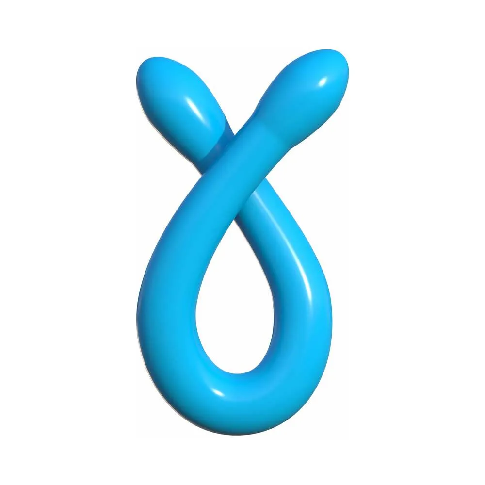 Pipedream Classix Double Whammy 17.25 in. Flexible Dual-Ended Dildo Blue