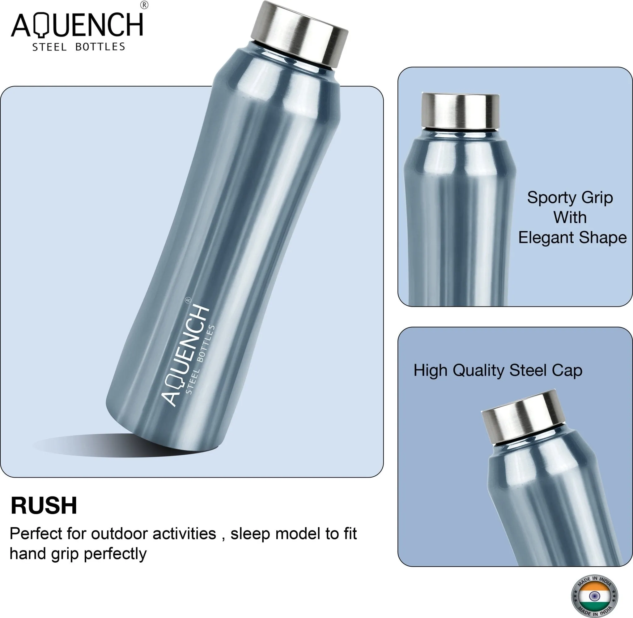 Rush Metalic Blue Water Bottle