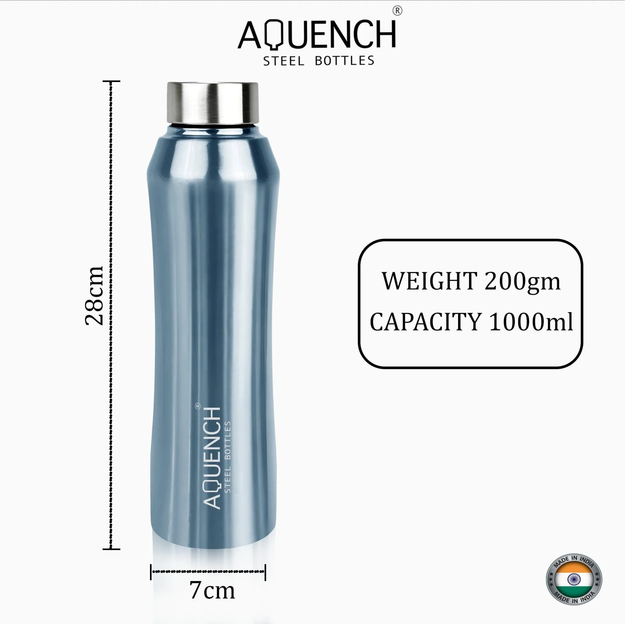 Rush Metalic Blue Water Bottle
