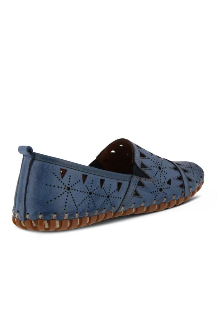 Spring Step Leather Perforated Slip-On Shoes- Fusaro