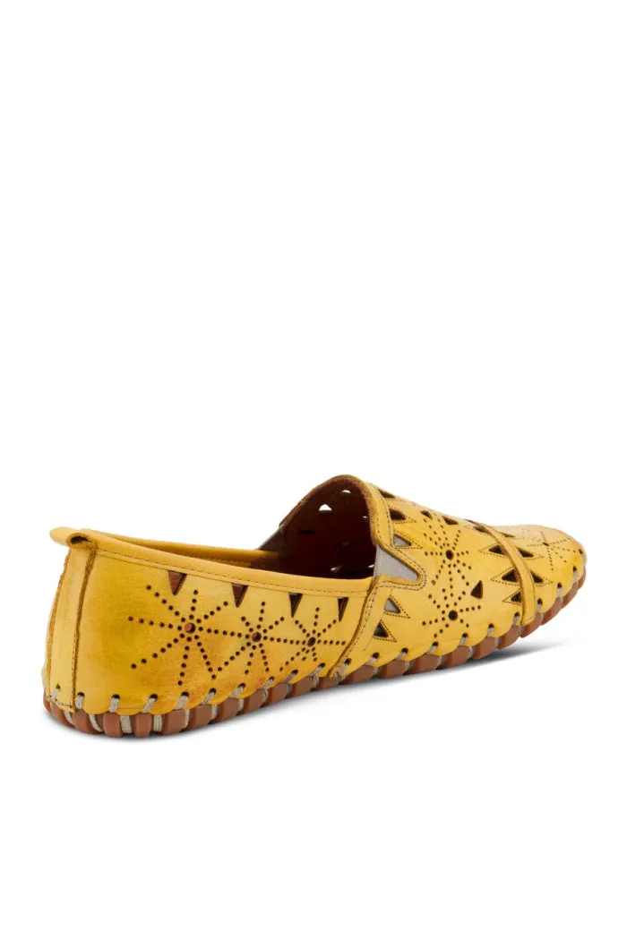 Spring Step Leather Perforated Slip-On Shoes- Fusaro