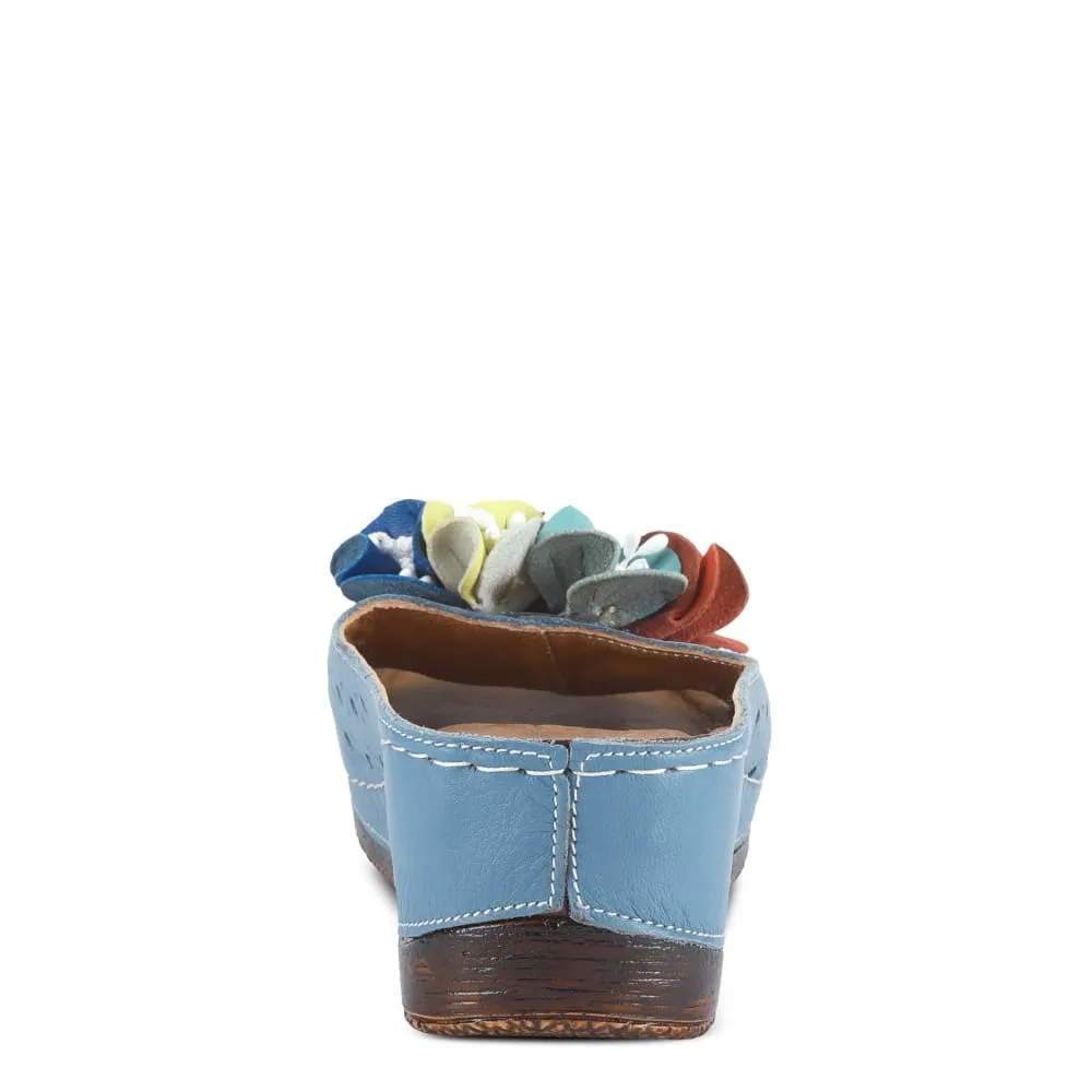 Spring Step Shoes Flowerchild Leather Slide Sandal