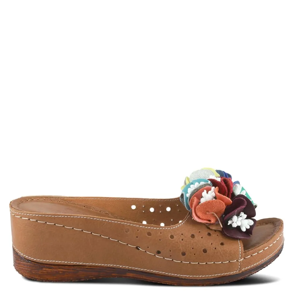 Spring Step Shoes Flowerchild Leather Slide Sandal