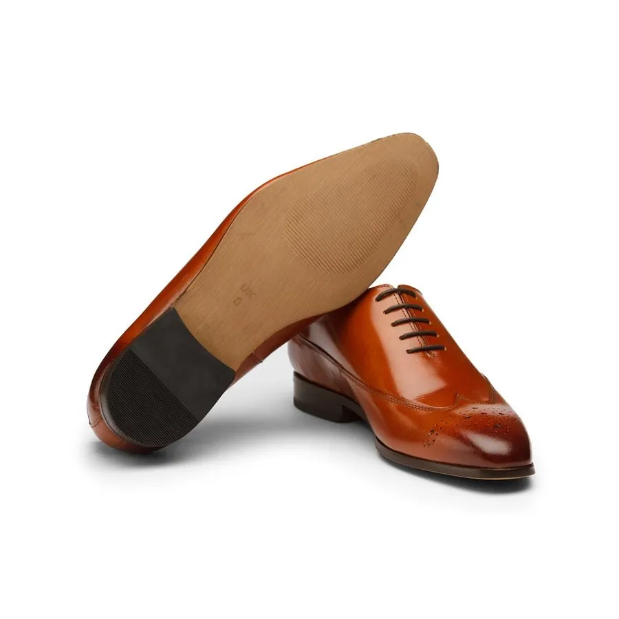Tan Longwing Oxfords
