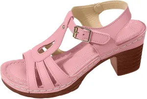 Womens Sandal Heels Comfortable Arch Support Ankle Strap Open Toe Platform Slip on Outdoor Shoes Orthopedic Hollow Out Breathable Summer Walking Sandals