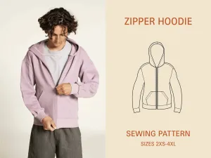 Zip Hoodie - Printed Pattern