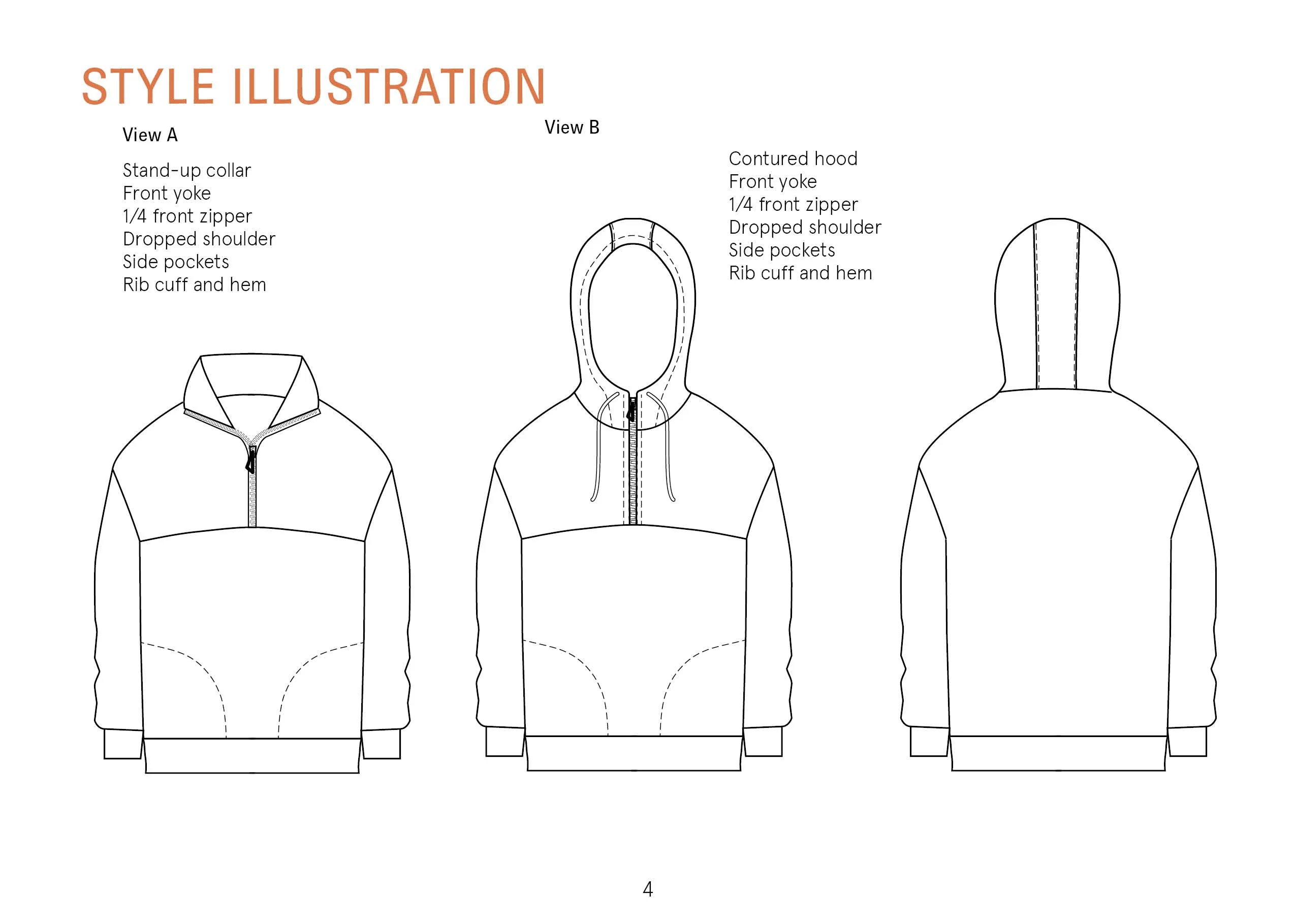 Zip Up Sweater sewing pattern